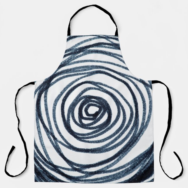 Handgezeichnet Kreise Spiralmuster mit abstraktem  Schürze (Vorderseite)