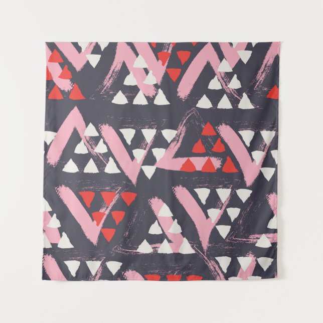 HandGezeichnet künstlerisches Musterdisplay Wandteppich (Vorderseite)