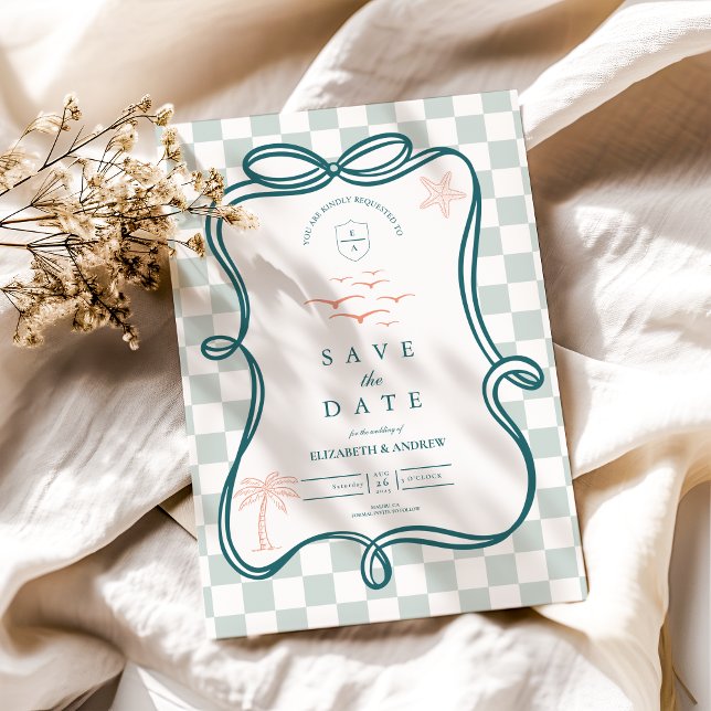 handGezeichnet Küstenhochzeit Save The Date (Von Creator hochgeladen)