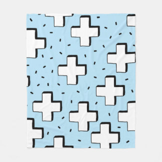 HandGezeichnet Muster mit Plus Zeichen. Fleecedecke