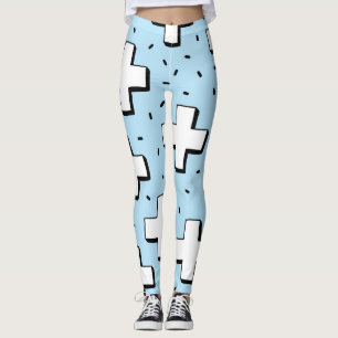 HandGezeichnet Muster mit Plus Zeichen. Leggings