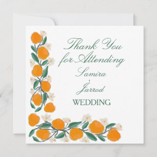 HandGezeichnet Orangefarbene Abstrakte Hochzeit