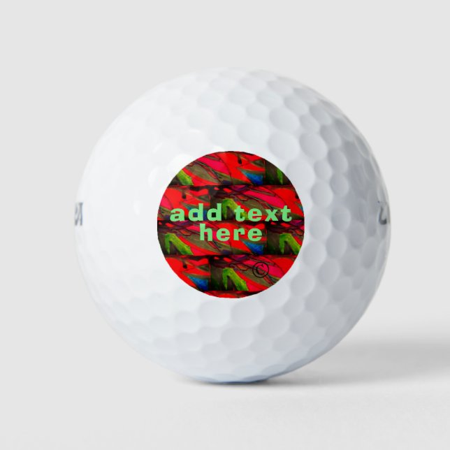 Handgezeichnet Original-Kunstwerk. Golfball (Vorderseite)