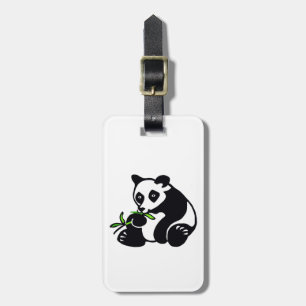 Handgezeichnet - PANDA-Bär - Erhaltung Gepäckanhänger