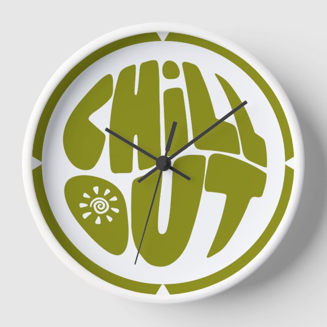 Handgezeichnet Phrase in Kugelform Uhr (Vorderseite)