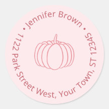 HandGezeichnet Pink Pumpkin Baby Dusche Rücksendea