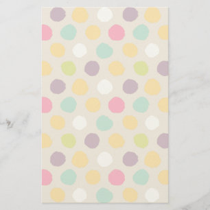 Handgezeichnet Polka-Punktmuster Briefpapier