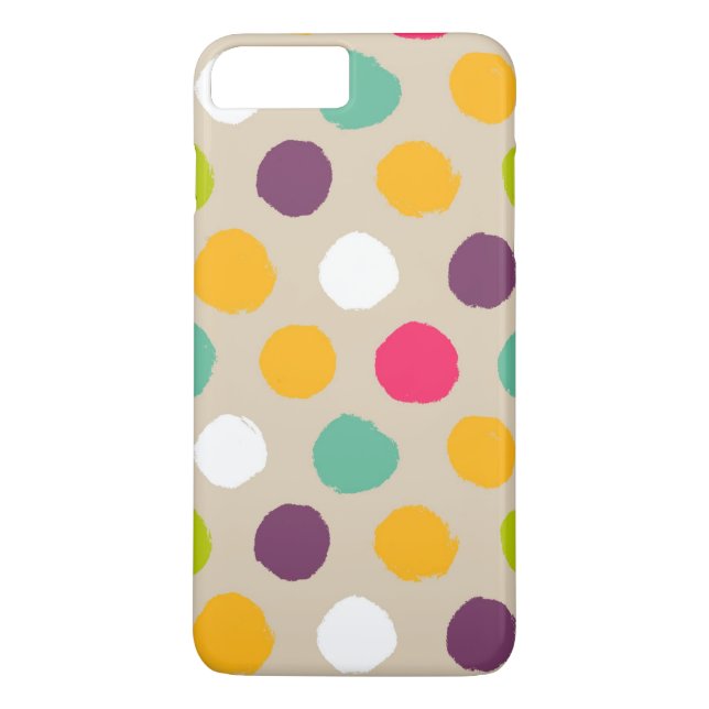 Handgezeichnet Polka-Punktmuster Case-Mate iPhone Hülle (Rückseite)