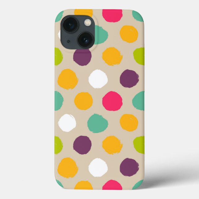 Handgezeichnet Polka-Punktmuster Case-Mate iPhone Hülle (Rückseite)