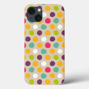 Handgezeichnet Polka-Punktmuster iPhone 13 Hülle