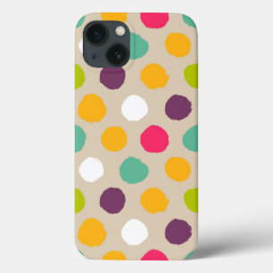 Handgezeichnet Polka-Punktmuster iPhone 13 Hülle