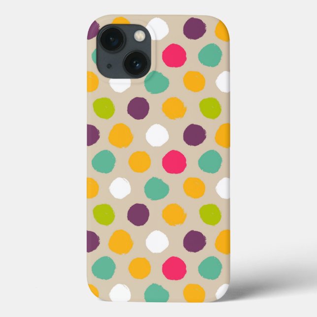Handgezeichnet Polka-Punktmuster Case-Mate iPhone Hülle (Rückseite)