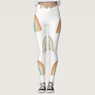 Handgezeichnet Regenbogen: pastellfarbenes nahtlos Leggings