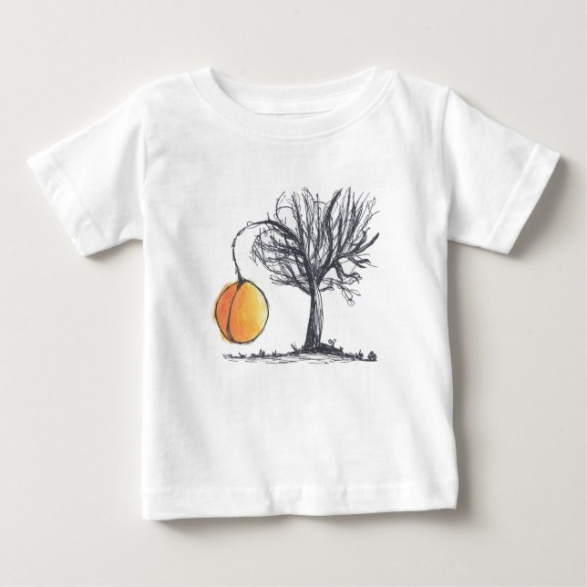 Handgezeichnet Riesenpfirsichbaum-T - Shirt (Vorderseite)