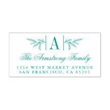 Handgezeichnet Rücksendeadresse der Laurel Branch 