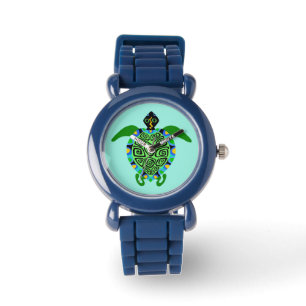 Handgezeichnet - Sea TURTLE - Tierliebhaber - Natu Armbanduhr