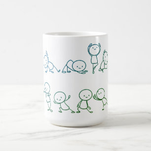 HandGezeichnet Stickman Collection Kaffee Tasse