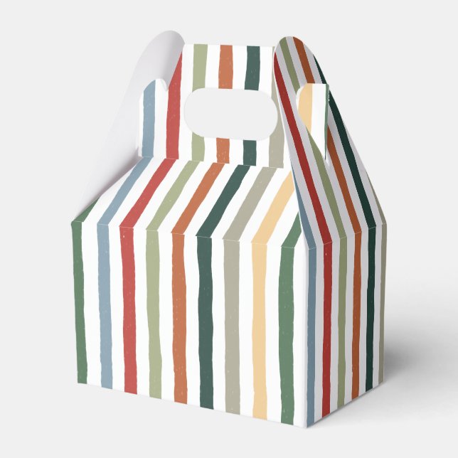 Handgezeichnet Streifen in Jugendstil-inspiriert F Geschenkschachtel (Rückseite)