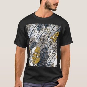 Handgezeichnet: Tropische Blätter T-Shirt