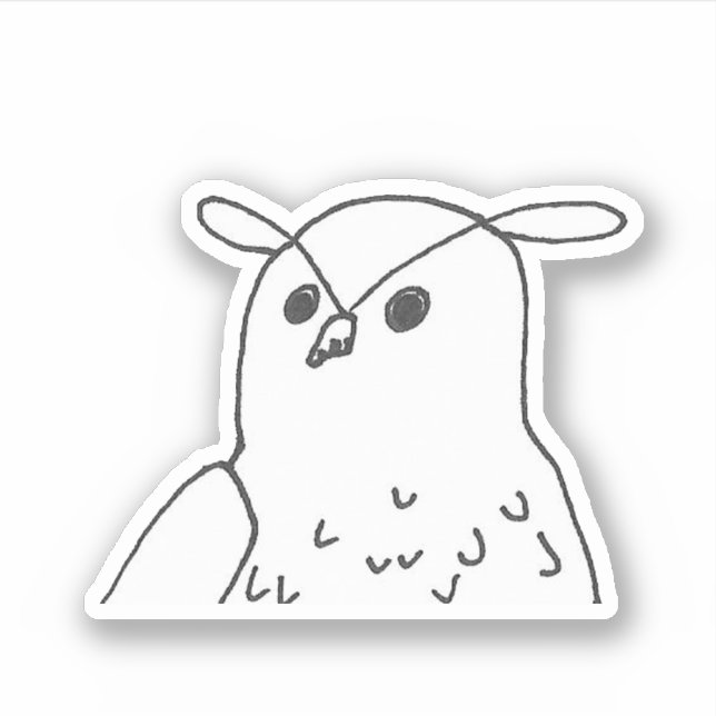 Handgezeichnet Vogelvogel Aufkleber (Vorderseite)