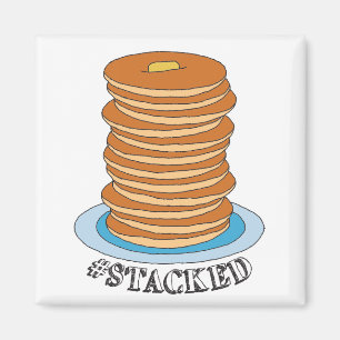 Handgezeichnet Voll Stack Pancakes Clipart Pancake Magnet