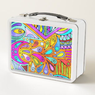 Handgezeichnet von EDDArt - Blah Blah Blah 1 Metall Brotdose