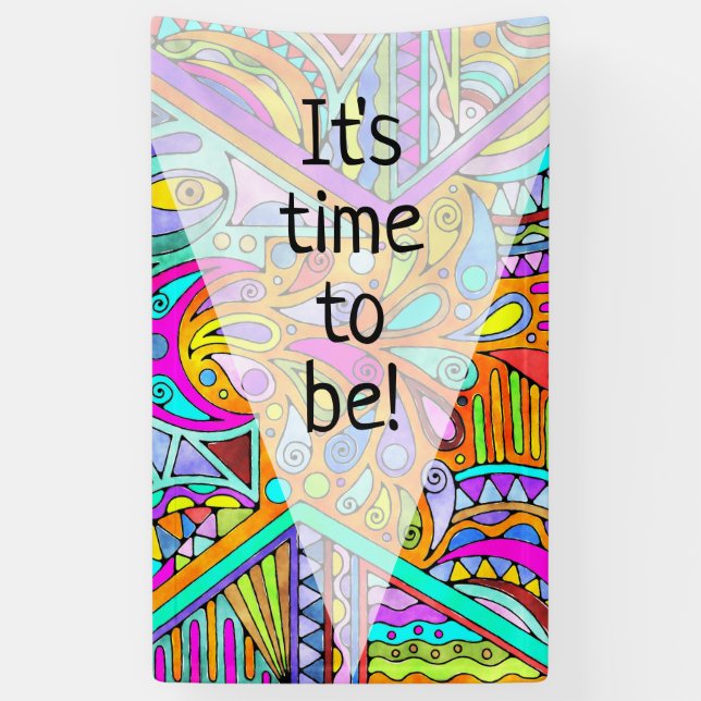 Handgezeichnet von EDDArt - Blah Blah Blah Blah 1 Banner (Vertikal)