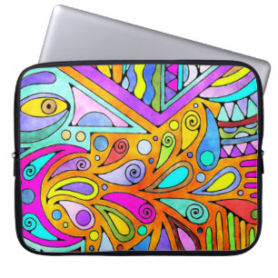 Handgezeichnet von EDDArt - Blah Blah Blah Blah 1 Laptopschutzhülle