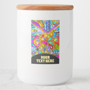 Handgezeichnet von EDDArt - Blah Blah Blah Blah 1 Lebensmitteletikett