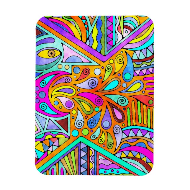 Handgezeichnet von EDDArt - Blah Blah Blah Blah 1 Magnet (Vertikal)