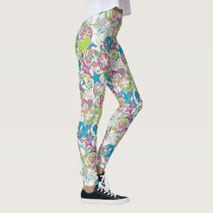 Handgezeichnet von EDDArt - Sterne und Herzen 1 Leggings