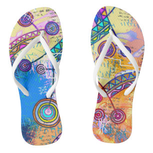 Handgezeichnet von EDDArt - Traumskala 1 Flip Flops