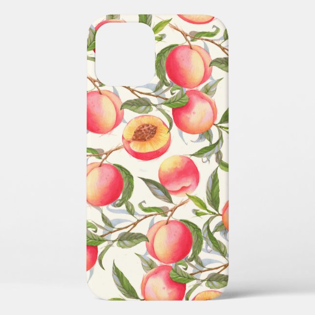 Handgezeichnet Wasserfarbenmuster mit Orange Case-Mate iPhone Hülle (Rückseite)