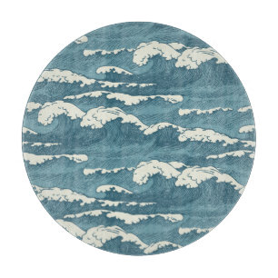 HandGezeichnet Waves Retro-Vintages Muster Schneidebrett