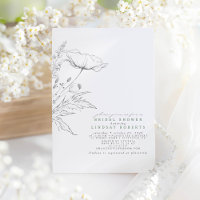 Handgezeichnet Wildblumen Elegantes Brautparty