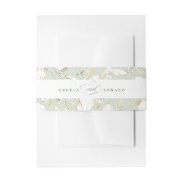 Handgezeichnet Wildblumen feiern grüne Hochzeit Einladungsbanderole