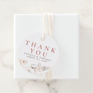 Handgezeichnet Wildblumen Minimalistisch Vielen Da Geschenkanhänger