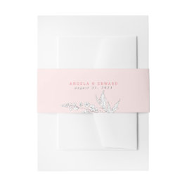 Handgezeichnet Wildblumen Rosa Elegante Hochzeit Einladungsbanderole