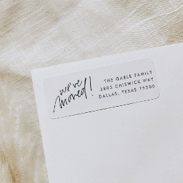 Handgezeichnet Wir haben Rücksendeadressen-Aufkleb