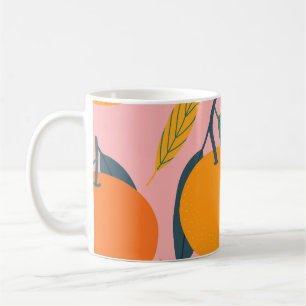 Handgezeichnet Zitrusfrüchte, nahtlos Mandarine-Mu Kaffeetasse