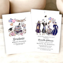 Handgezeichnete Abschlussfeier der Klasse 2026