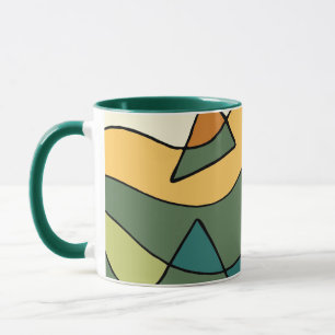 Handgezeichnete abstrakte Vintage-Design-Tasche Tasse