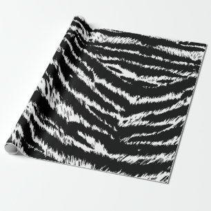 Handgezeichnete Abstrakte Zebra-Streifen Wiederhol Geschenkpapier