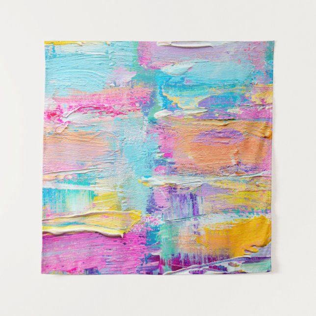 Handgezeichnete Acrylmalerei. Abstrakte Kunst Wandteppich (Vorderseite)