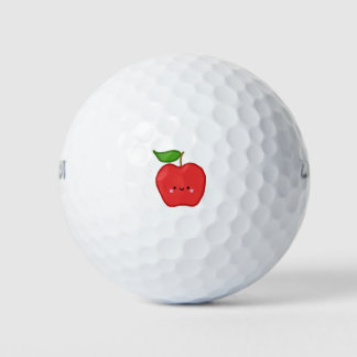 Handgezeichnete Apple-Cartoon-Illustration Golfball