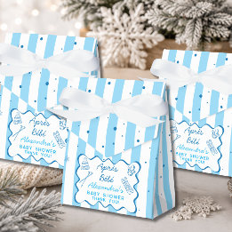 Handgezeichnete Après Bébé Après-Ski-Junge-Baby-Pa Geschenkschachtel