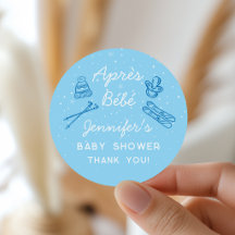 Handgezeichnete Après Bébé Après-Ski-Junge-Baby-Pa