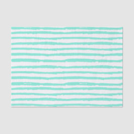 Handgezeichnete Aqua Stripes Seidenpapier