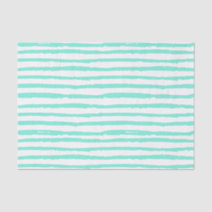 Handgezeichnete Aqua Stripes Seidenpapier