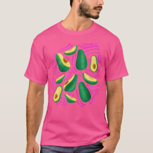Handgezeichnete Avocado Kunst für Avocado Liebhabe T-Shirt